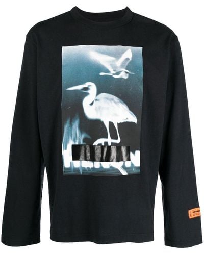 Heron Preston Sweatshirt mit grafischem Print - Schwarz