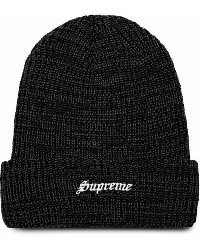 Supreme Bonnet à logo brodé - Noir