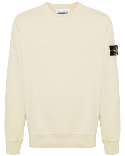 Stone Island Sweater Met Compass-logopatch - Naturel