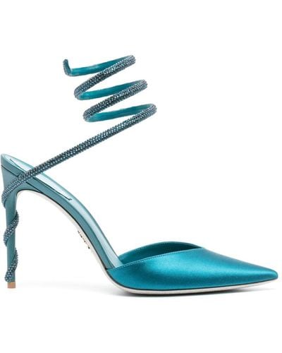 Rene Caovilla Margot 105mm Rhinestone-embellished Court Shoes - Blue