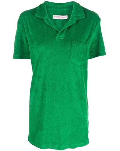Orlebar Brown Poloshirt aus Frottee - Grün