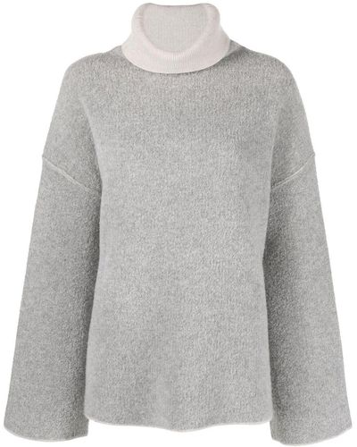 JOSEPH Roll-neck Long-sleeve Sweater - Grey