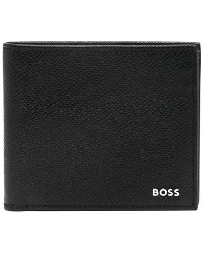 HUGO Bi-fold Leather Wallet - Black