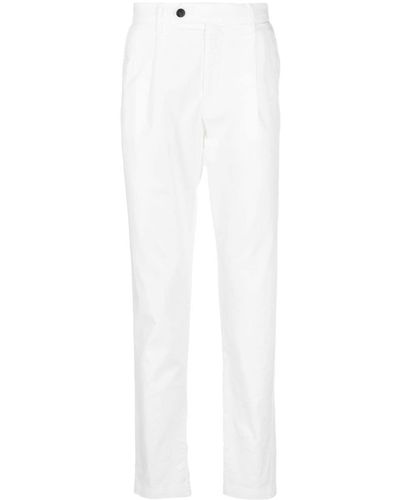 Eleventy Pantalones chinos con cierre descentrado - Blanco