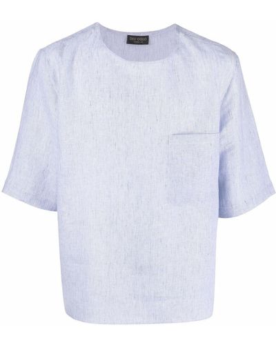 Dell'Oglio Short-sleeve Linen T-shirt - Blue