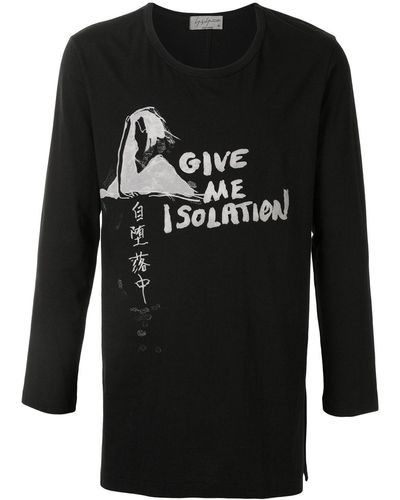 Yohji Yamamoto Isolation ロングtシャツ - ブラック