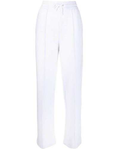 Emporio Armani Logo-patch Cotton-blend Pants - White