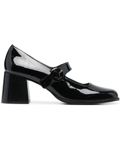 CAREL PARIS 75mm Mid-block Heel Court Shoes - Black