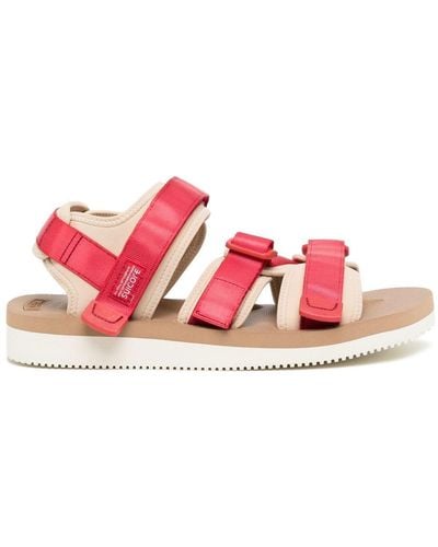 Suicoke Kisee-v Touch-strap Sandals - Pink