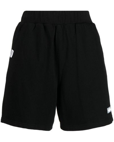 Chocoolate High-waisted Cotton Shorts - Black