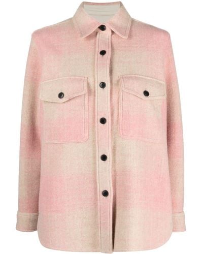 Isabel Marant Marveli Check-pattern Jacket - Pink