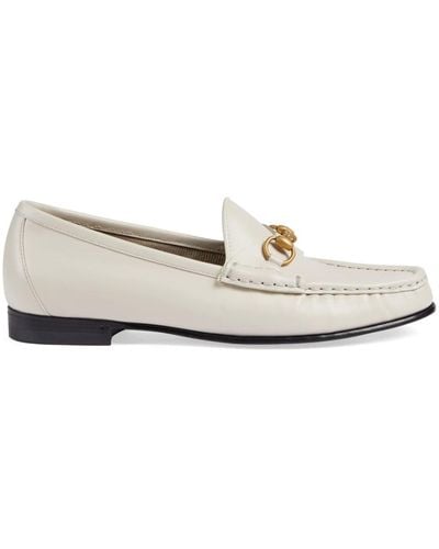 Gucci Horsebit 1953 Leather Loafers - White