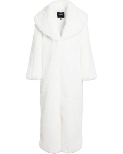 retroféte Averie Faux-fur Hooded Coat - White