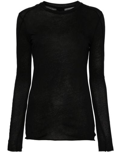 Thom Krom Paneled Long-sleeve T-shirt - Black