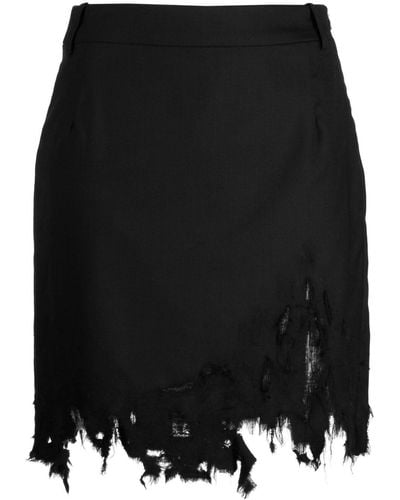 Natasha Zinko Distressed Office Skirt - Black