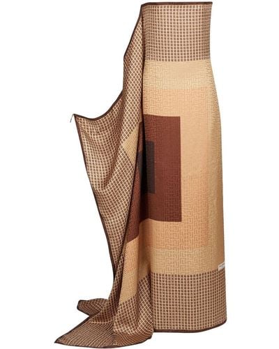 Balmain Long monogrammed scarf dress - Multicolore