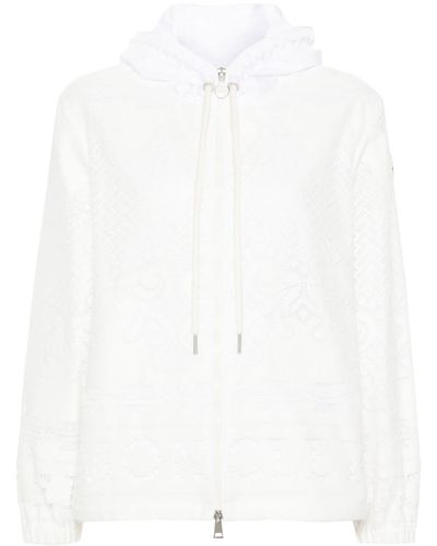 Moncler Leimone Lace Hooded Jacket - White
