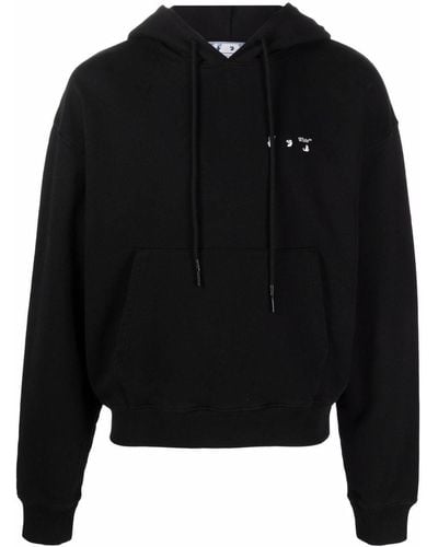 Off-White c/o Virgil Abloh Caravaggio Paint Oversize Fit Hoodie In Black/white