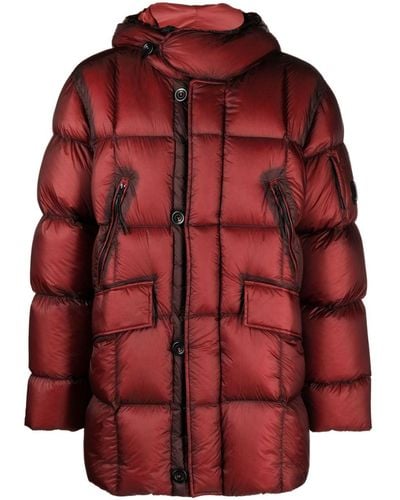 C.P. Company Lens-detail Padded Coat - Red