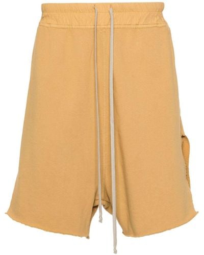 Rick Owens Drop-crotch Cotton Shorts - Orange