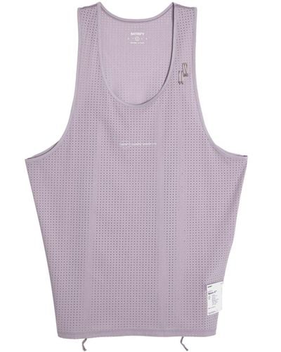 Satisfy Space-o Perforated Tank Top - Purple