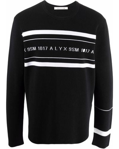1017 ALYX 9SM Logo-print Crew Neck Sweatshirt - Black