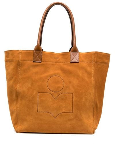 Isabel Marant Medium Yenky Logo-embroidered Tote Bag - Orange