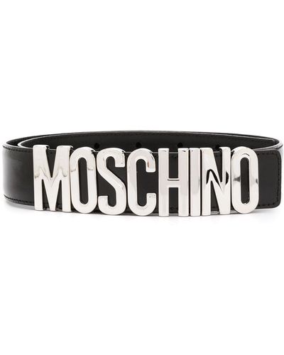 Moschino モスキーノ ロゴプレート ベルト - ブラック