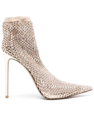 Le Silla Gilda 120mm Crystal-embellished Court Shoes - Natural