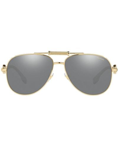 Versace Ve2236 Pilot-frame Sunglasses - Gray