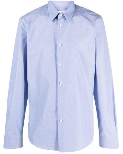 Lanvin Chemise en coton à manches longues - Bleu