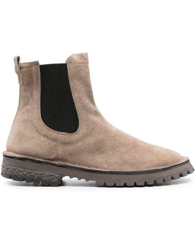 Moma Chelsea Suede Boots - Brown