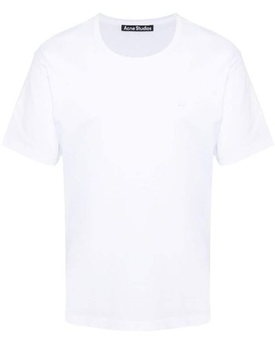 Acne Studios Logo-patch Organic Cotton T-shirt - White