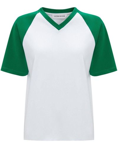 Victoria Beckham T-shirt Football en coton biologique - Vert