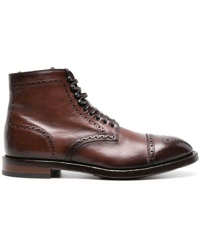 Officine Creative Temple 004 Leather Lace-up Boots - Brown