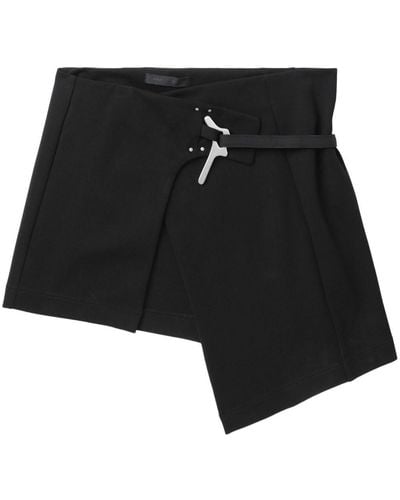 HELIOT EMIL Asymmetric Wrap-style Skirt - Black