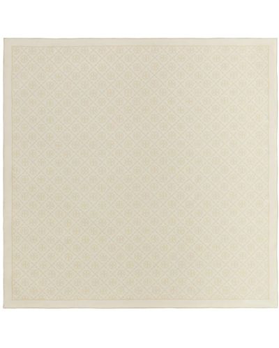 Tory Burch T Monogram Double-sided Silk Square - Natural