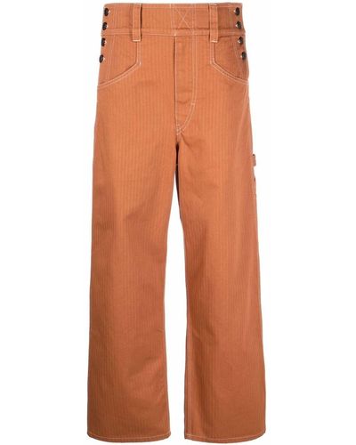 Isabel Marant High-Waist-Hose mit weitem Bein - Orange