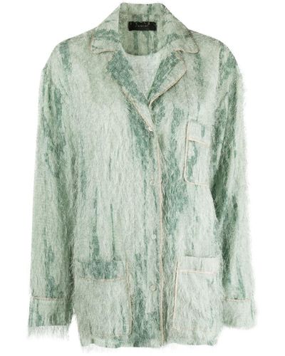 Amiri Blouse Van Imitatiebont - Groen