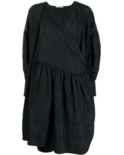 Cecilie Bahnsen Amalie Pleated Wrap Dress - Black