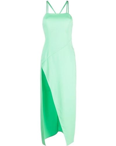 The Attico Robe mi-longue à fines bretelles - Vert