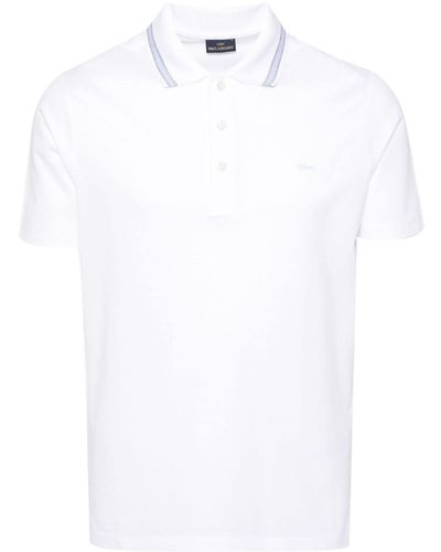 Paul & Shark Logo-patch Piqué Polo Shirt - White