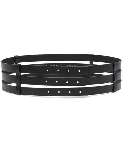 Pierantoniogaspari Triple-band Leather Belt - Black
