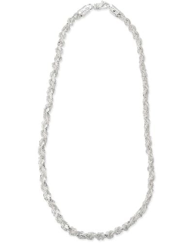 Emanuele Bicocchi Rope-chain Silver Necklace - White
