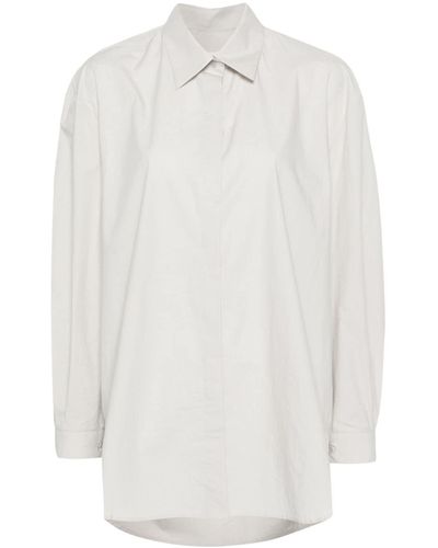 Amomento Poplin Cotton Shirt - White
