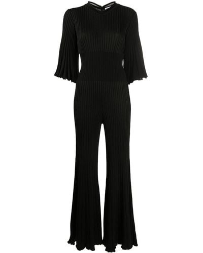 Bottega Veneta Ribbed-knit Jumpsuit - Black