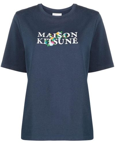Maison Kitsuné ロゴ Tシャツ - ブルー