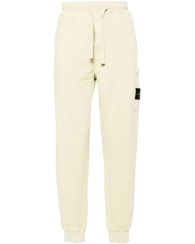 Stone Island Compass-badge Cotton Track Trousers - Natural