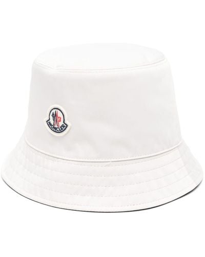 Moncler Cappello bucket reversibile - Bianco