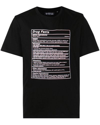 Mostly Heard Rarely Seen Graphic-print Stretch-cotton T-shirt - Black